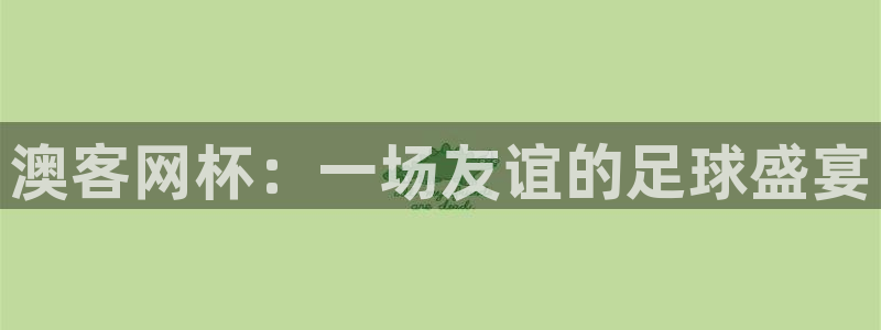 好彩运集团：澳客网杯：一场友谊的足球盛宴