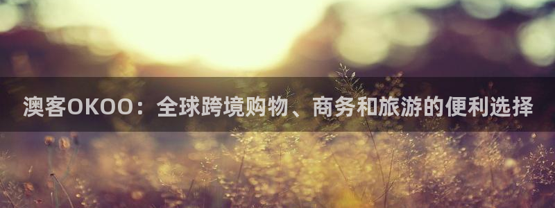 好彩运集团：澳客OKOO：全球跨境购物、商务和旅游的便利选择
